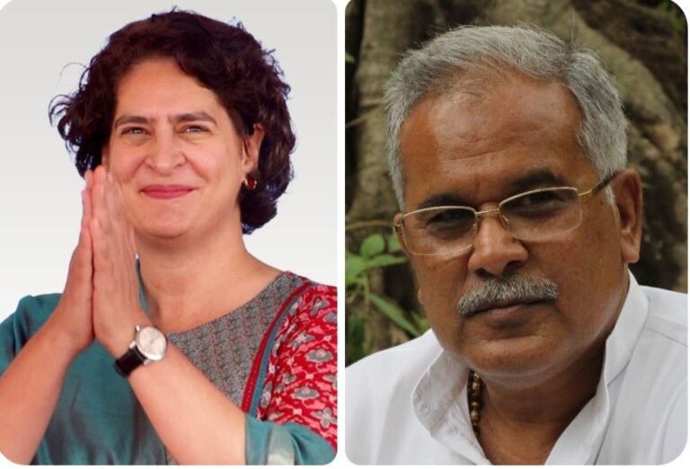 दिल्ली में प्रियंका मजबूत क्या हुईं, रायपुर में भूपेश फिर ‘हॉट केक’ बन गए — कांग्रेस के भीतर मिर्ची खाने वालों की लाइन लग गई!”