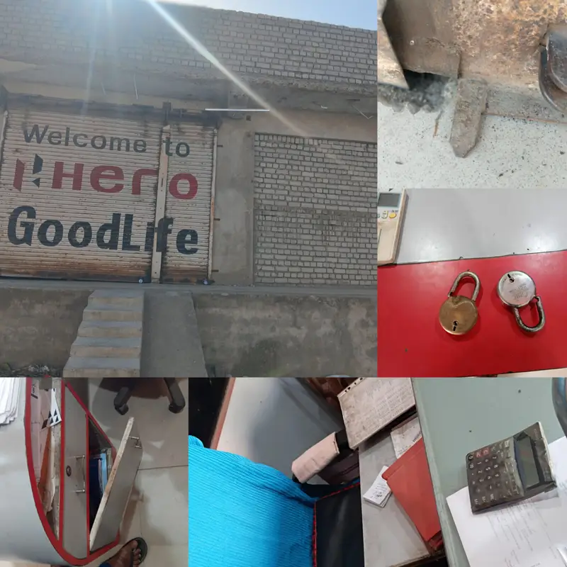 उरगा थाना क्षेत्र में फिर चोरी, हीरो शोरूम का ताला तोड़कर लाखों का सामान पार, ग्रामीणों में दहशत